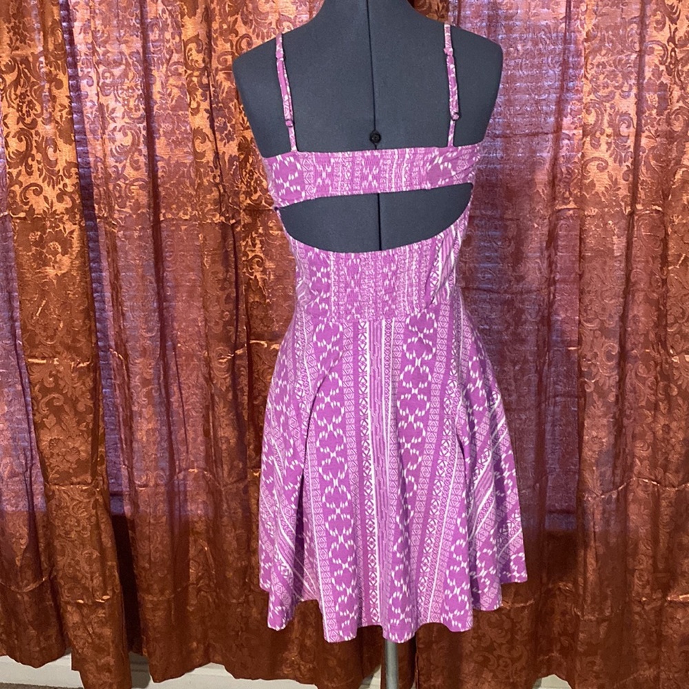 Aeropostale Pink Patterned Fit-and-Flare Sundress - Picture 2 of 7